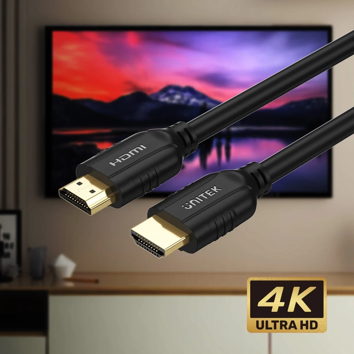 HDMI kabel 2.0 4K 60Hz 10 m, Unitek, črn