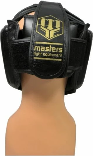 Boksarska čelada za moške Masters, črna