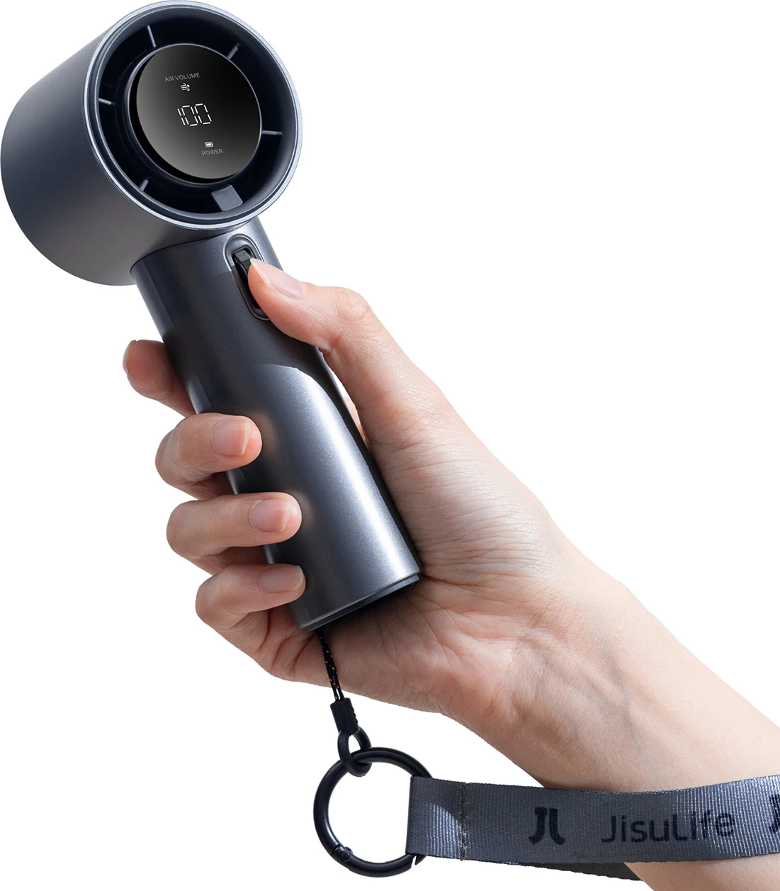 Ročni ventilator, Jisulife Pro1 FA53, 3600 mAh, LED zaslon, USB-C, temno modra