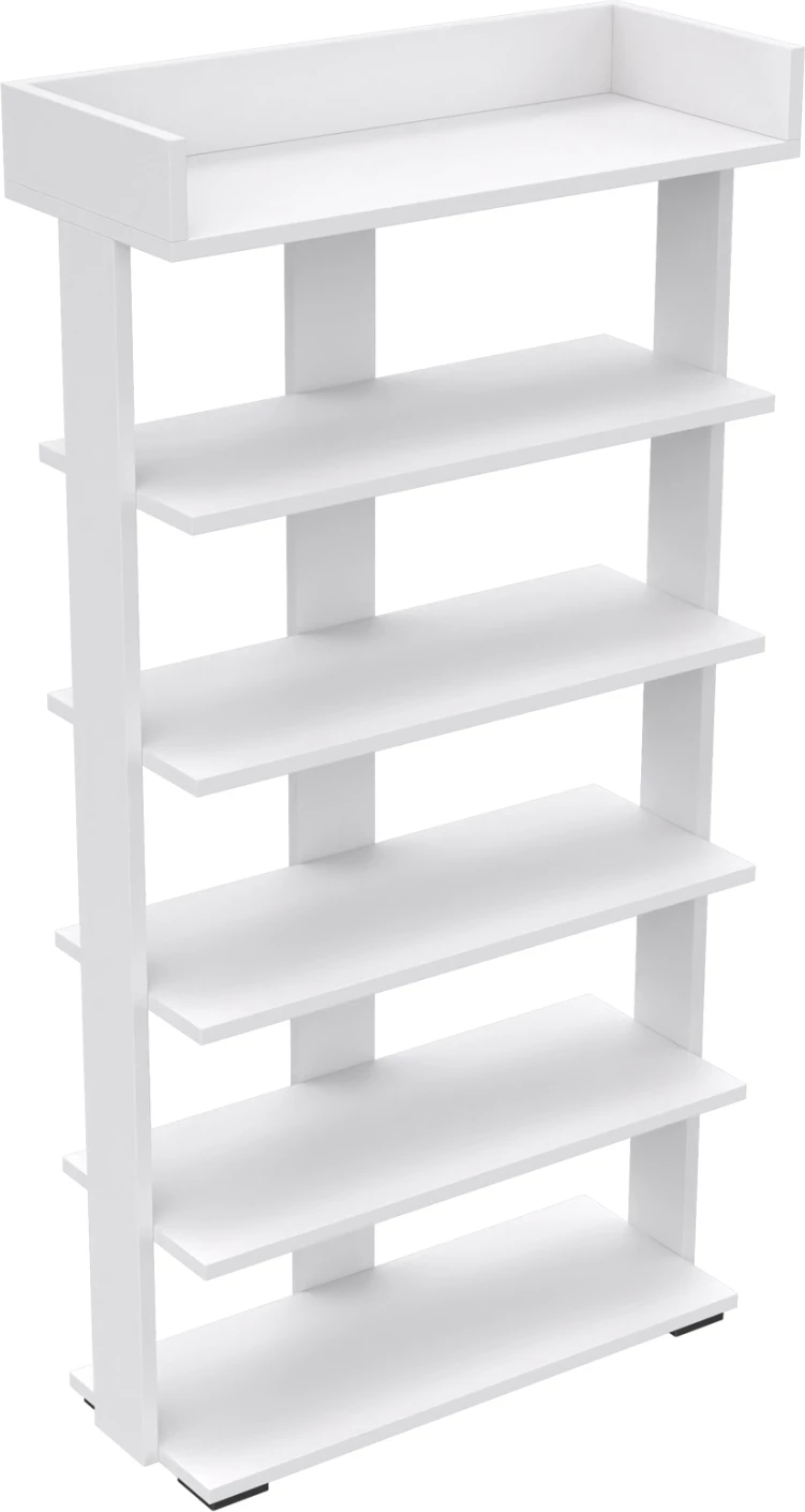 Stojalo za čevlje RIBBER FH18191.01 melamin v beli barvi 73x30x142Hcm