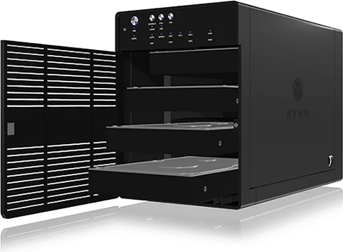 Zunanja 4x 3,5" ohišje za HDD, ICY BOX IB-3640SU3, USB 3.2 Gen 1, eSATA, črno