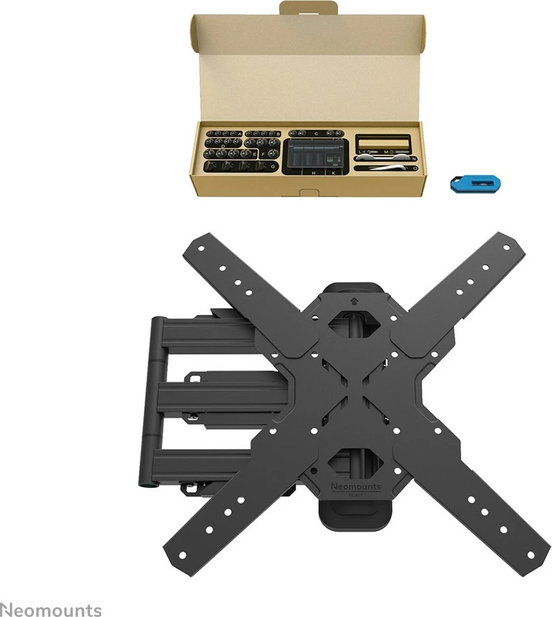 Stenski nosilec za TV Neomounts WL40S-850BL14, z vsem gibanjem, 32–65 palcev, jeklo, črn