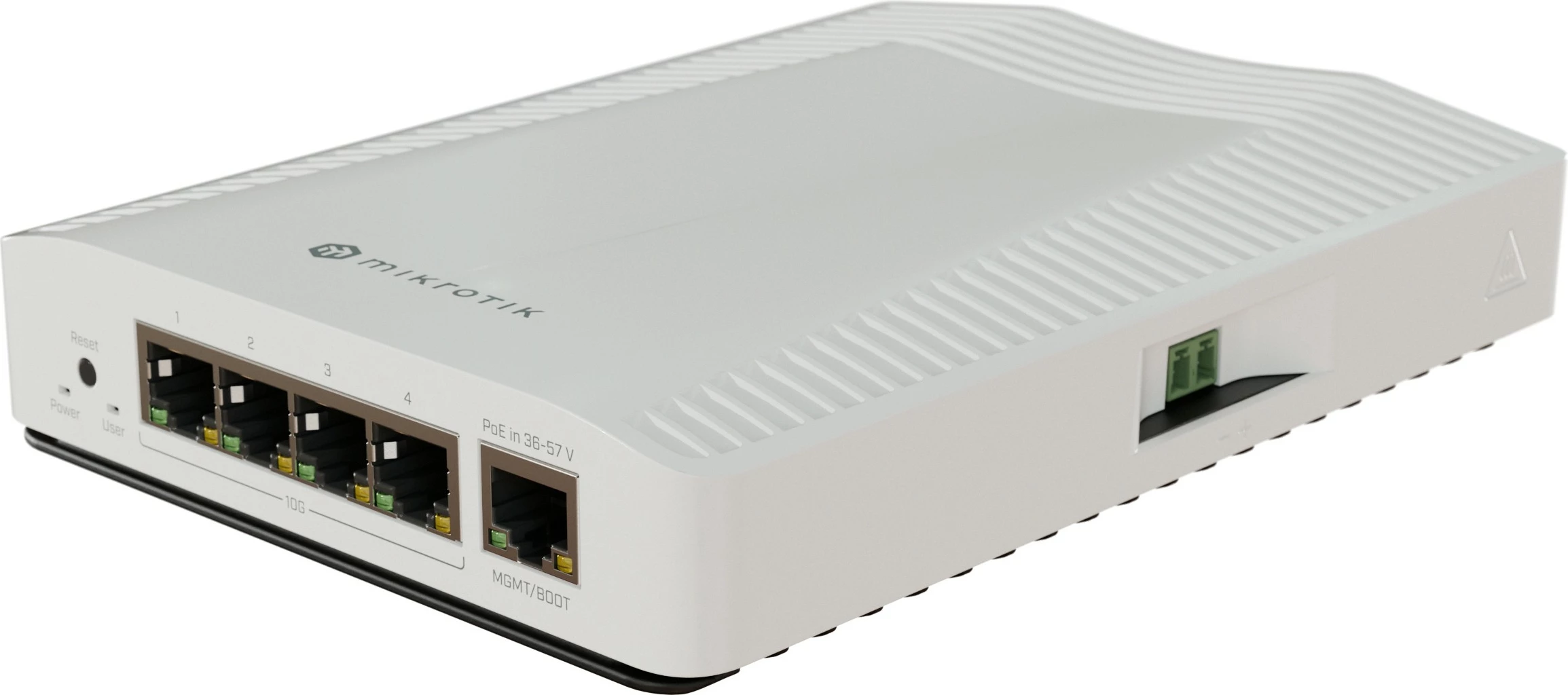 Stikalo MikroTik CRS304-4XG-IN, 10G Ethernet, PoE, belo