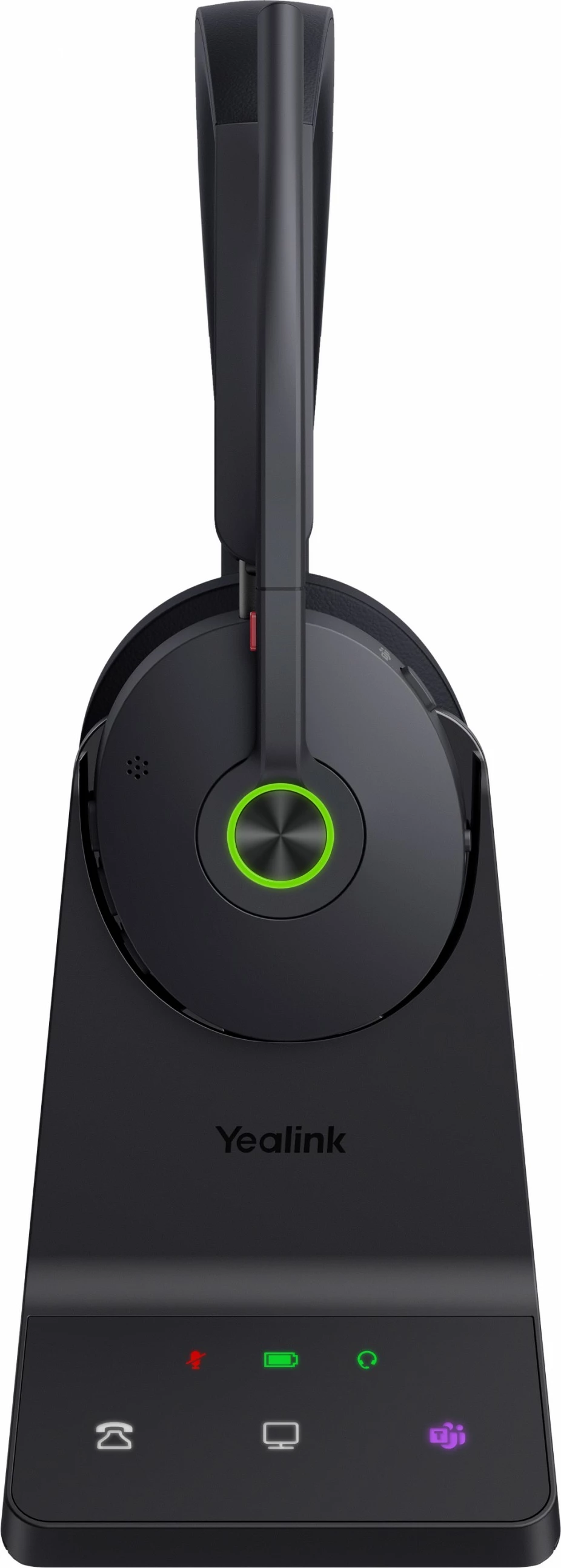 Brezžične slušalke z bazo za polnjenje Yealink WH68 Teams, črne