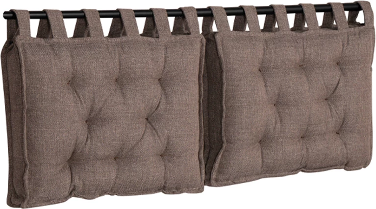 Set vzglavnikov za naslon postelje, 2 kosa, sivo-rjava, 70x10x50 HANG 20-914