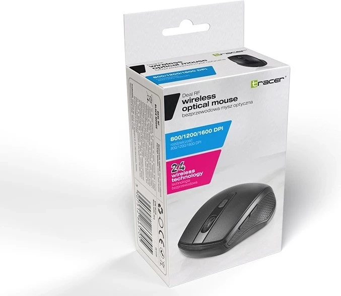 Brezžični miška Tracer, črna