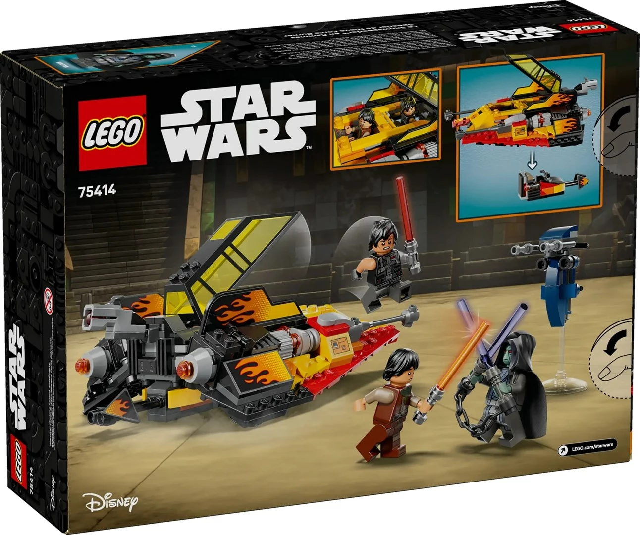Snowspeeder iz kompleta LEGO Star Wars The Force Burner 75414, 349 kosov, 3 minifigure