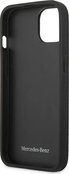 Ovitek za telefon iPhone 15 Plus 6,7", Urban Line eko‑usnje, črn — Mercedes MEHCP15MARMBK