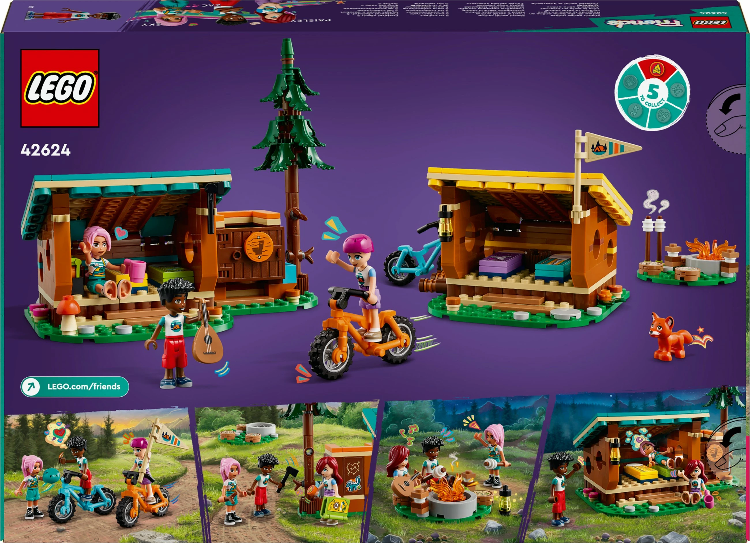 Kamp avantura, majhni šotori, figurice in kolesa — LEGO Friends 42624