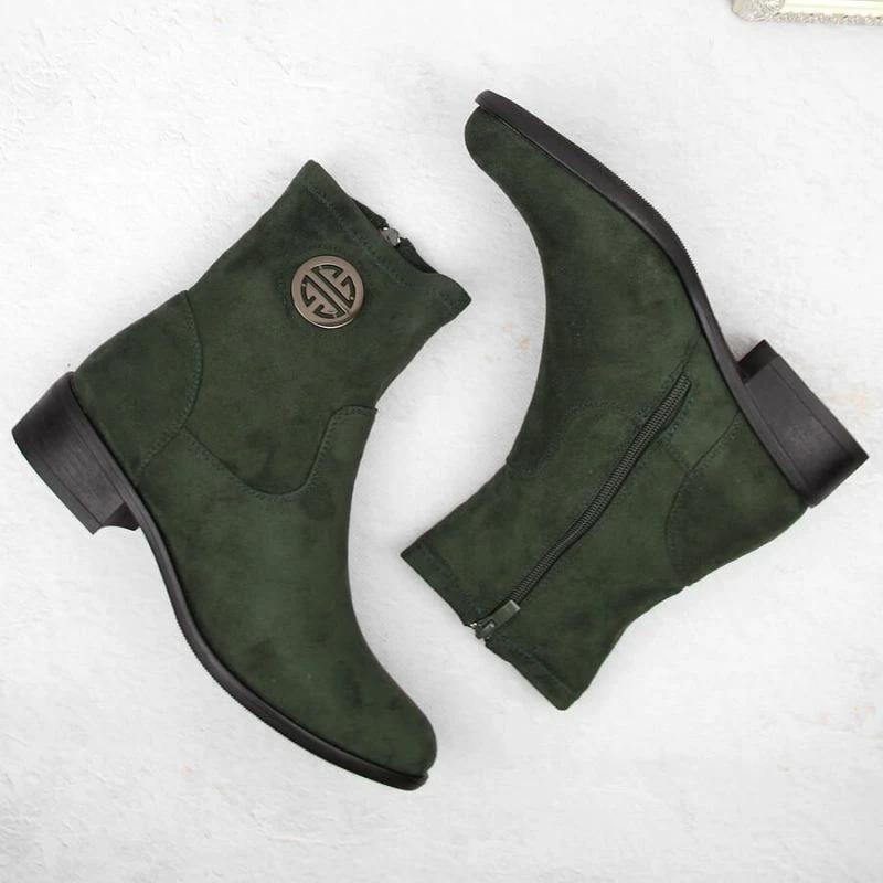 Kratke čizme za ženske Jezzi, zelene