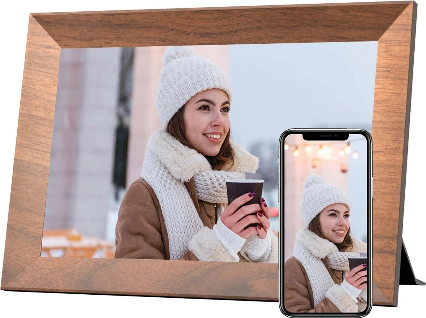 Digitalni foto okvir Kodak CF102P, 32 GB, Wi‑Fi, rjav