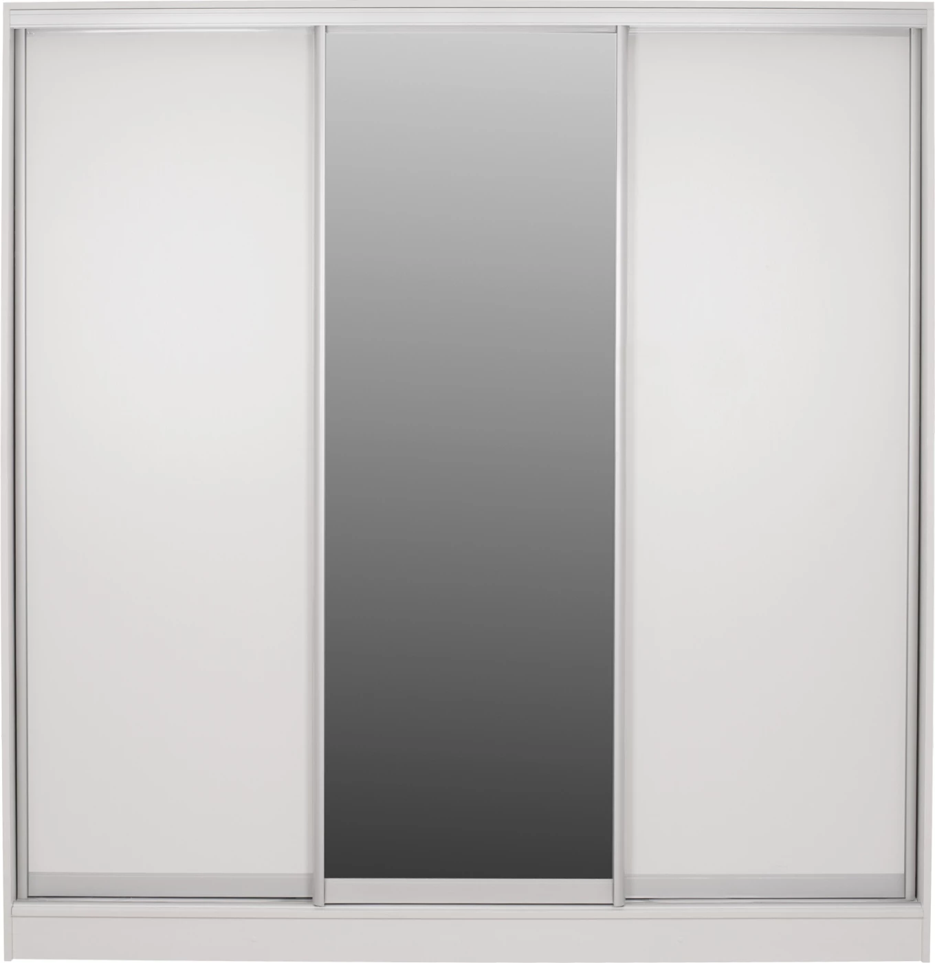 Drsna omara iz melamina v beli barvi z ogledalom FH2435.03 200x60x210 cm
