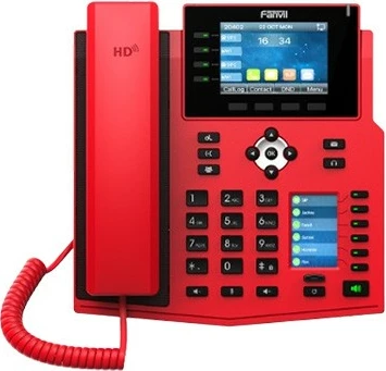 Napreden VoIP telefon Fanvil X5U-R V2, rdeč