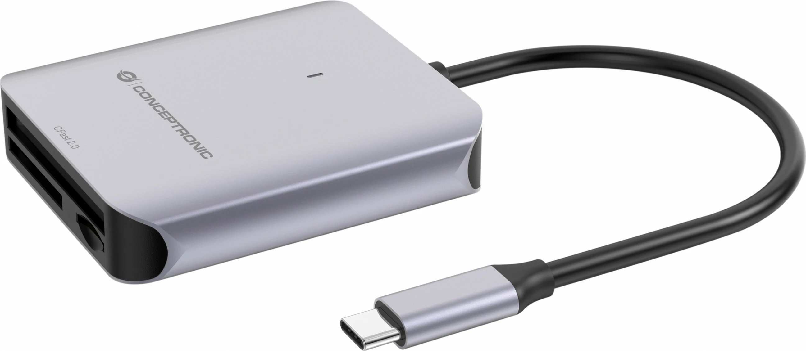 Bralnik kartic USB-C 3.2, SD/TF 4.0/CFast 2.0, črn Conceptronic