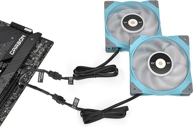 Kabal PWM 4 pin Y, Thermaltake Tt Mod, 3 kosa, črn