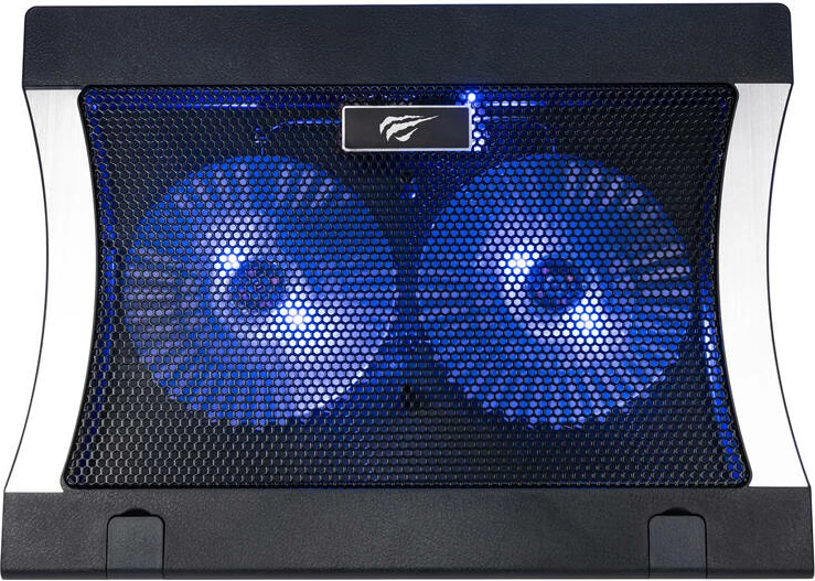 Hladilna podloga za prenosnik Havit HV-F2051, 2 ventilatorja, 5 ravni, črna