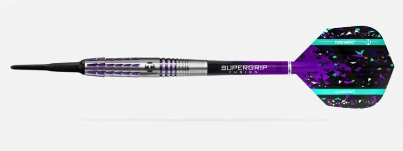 Darts z visokim deležem 90% Softip, Harrows The Tornado 2, vijoličen
