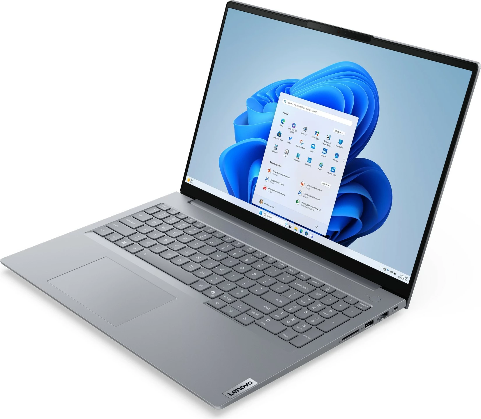 Prenosnik z velikim zaslonom Lenovo ThinkBook 16 G8 IAL, Intel Core Ultra 5, 16GB RAM, 512GB SSD, Arctic Grey
