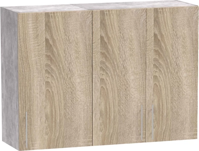 Kuhinjska enota melamin, barva sonoma in kuhinjski pult svetlo siva, 100x60x85 cm Festa I