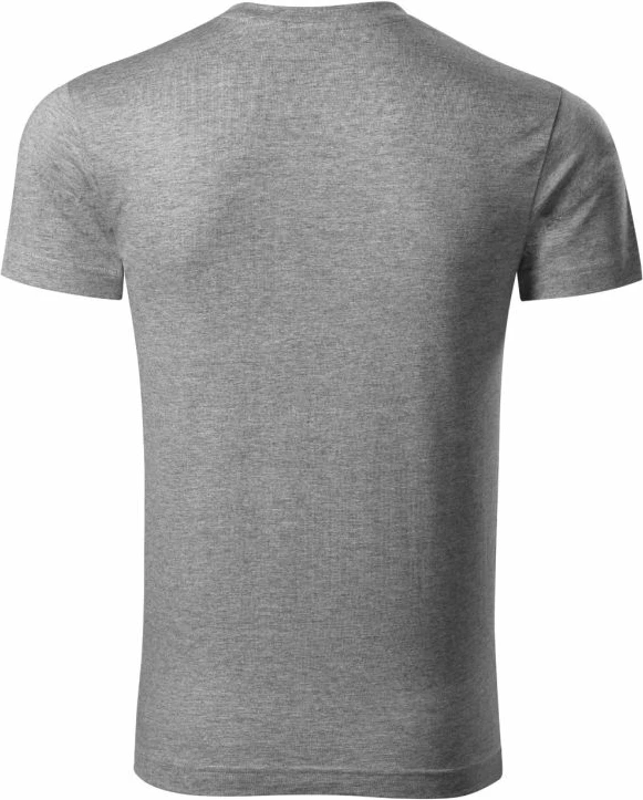 Majica slim fit z V-izrezom za moške, Malfini, siva melange