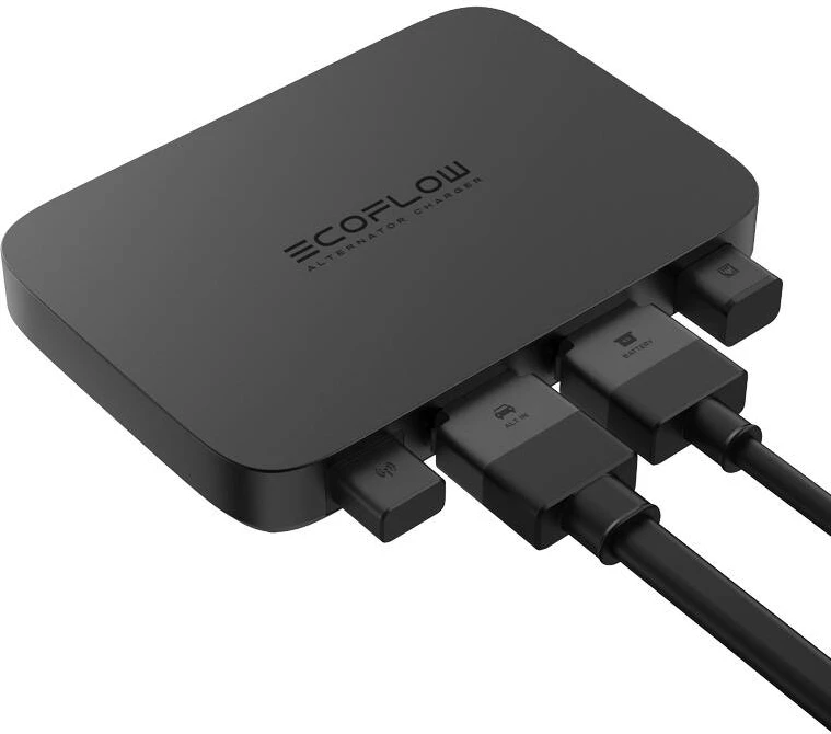 Polnilec alternatorja, EcoFlow model 5015501001, za avtomobile in avtodome (RV), 800 W, črn