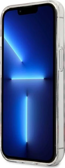 Ovitek z motivom leoparda Guess GUHCP13LHSLEOP za iPhone 13/13 Pro 6,1", trdo ohišje, rožnat