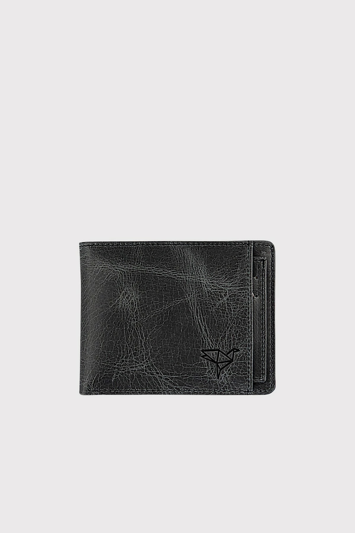 Eleganten nosilec kartic iz prave kože Zoozie Bags, Kanguru, črn