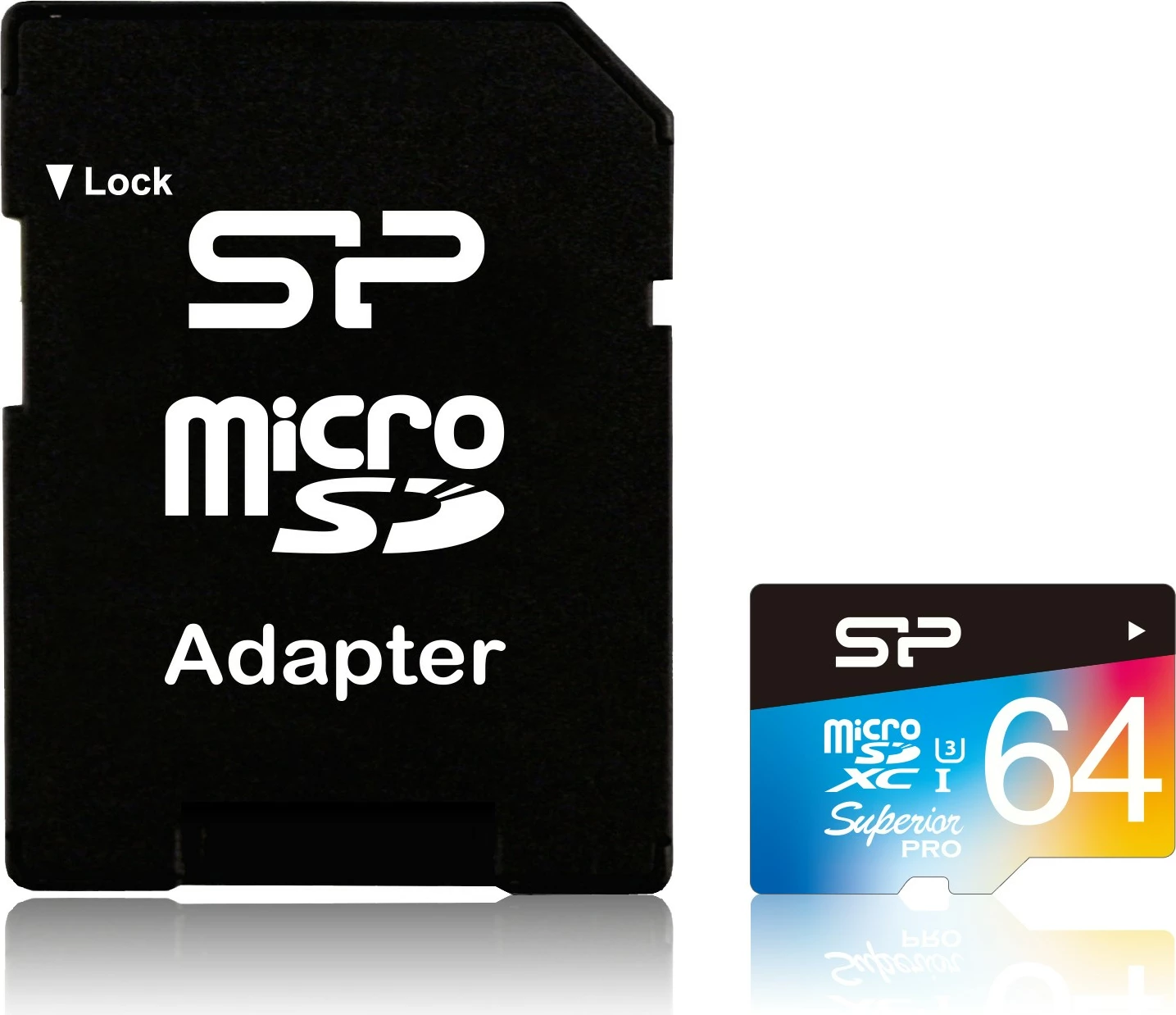 MicroSDXC 64GB Superior Pro, Class 10, UHS-III, večbarven Silicon Power