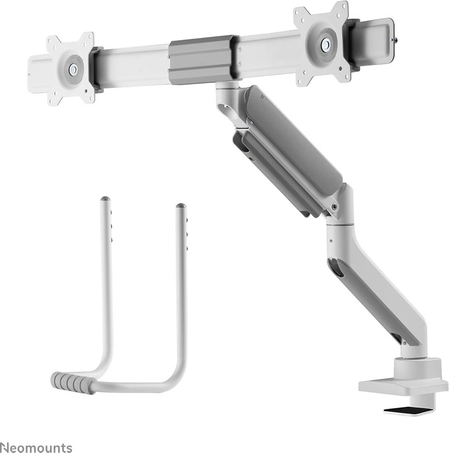 Nosilec za monitor za mizo Neomounts, s sponko/čepom, 8 kg, 43,2 cm (17"), 81,3 cm (32"), 100 x 100 mm, bel