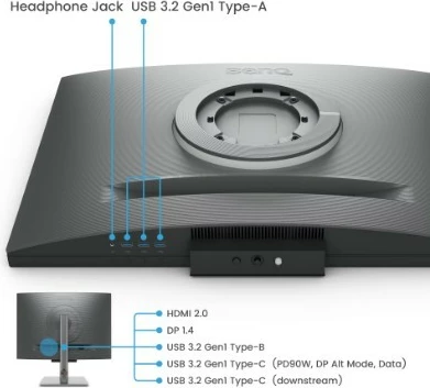 28,2" 4K IPS monitor za razvijalce BenQ RD280U, 5 ms, HDMI, DP, sivi