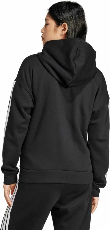 Pulover s kapuco adidas, ženski, črn