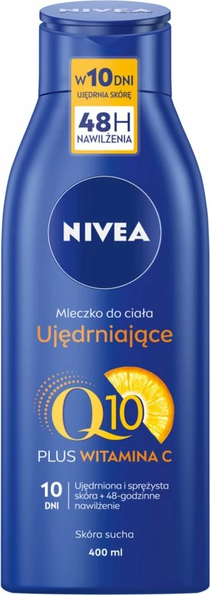 Zategovalno mleko za telo Nivea Q10 Plus Firming, 400 ml