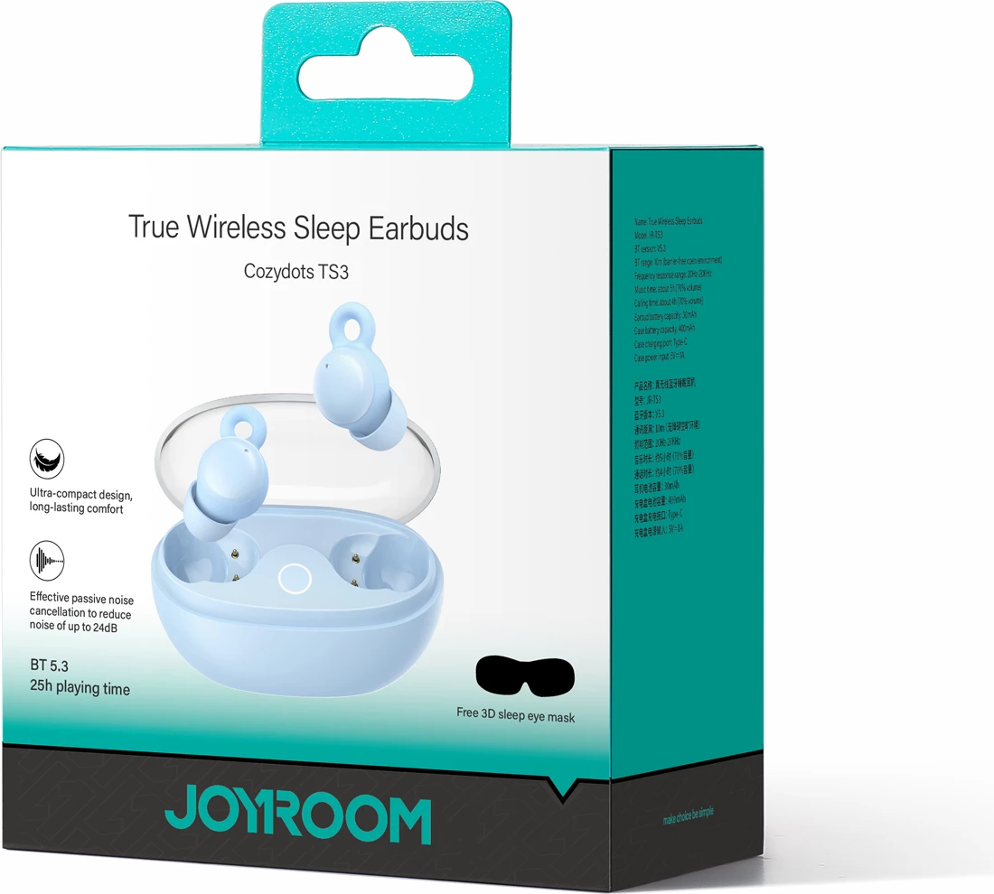 Brezžične in-ear slušalke Joyroom JR-TS3, Bluetooth 5.3, 25 ur, modre