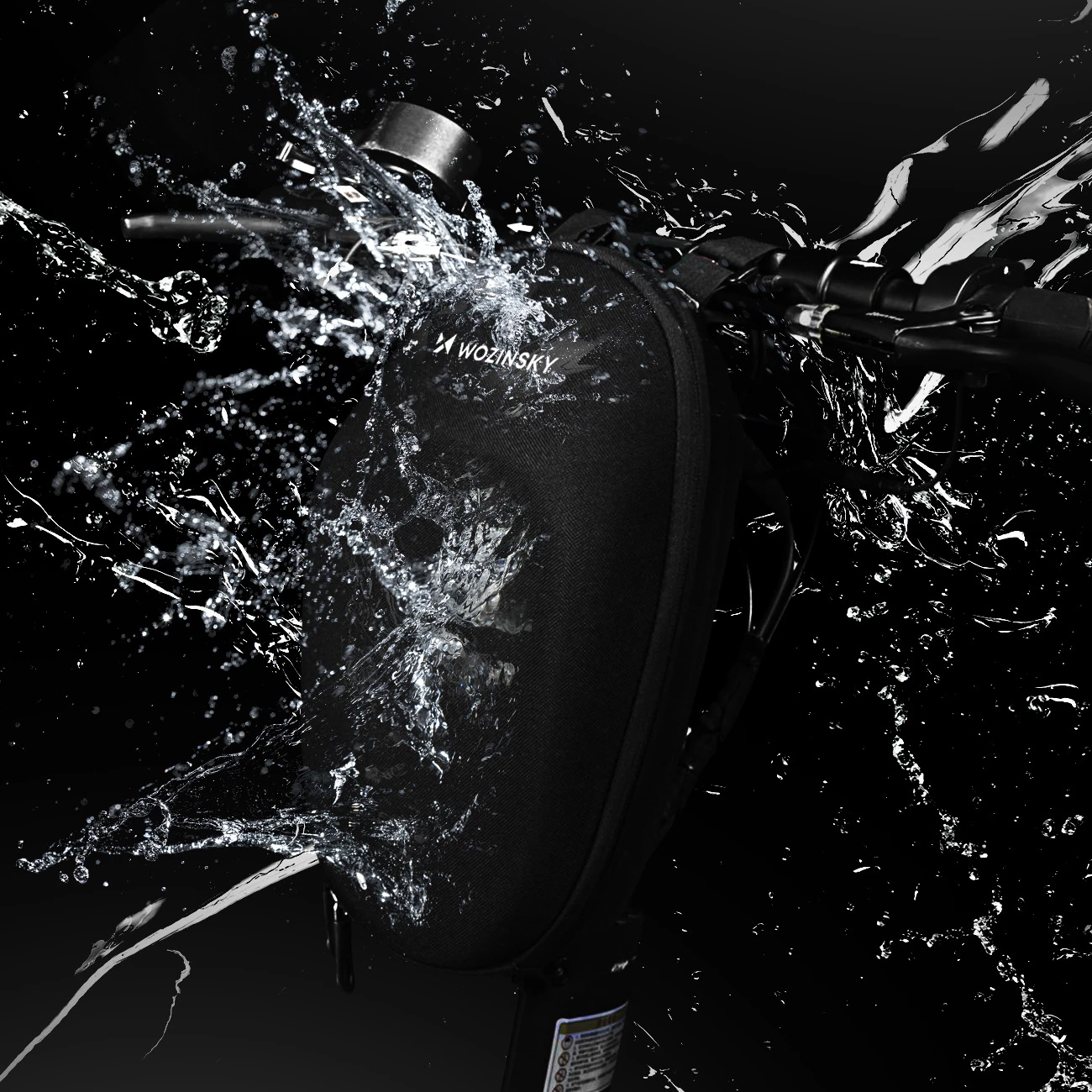 Torba za krmilo trotinetu Wozinsky WSB1BK, 4 L, črna