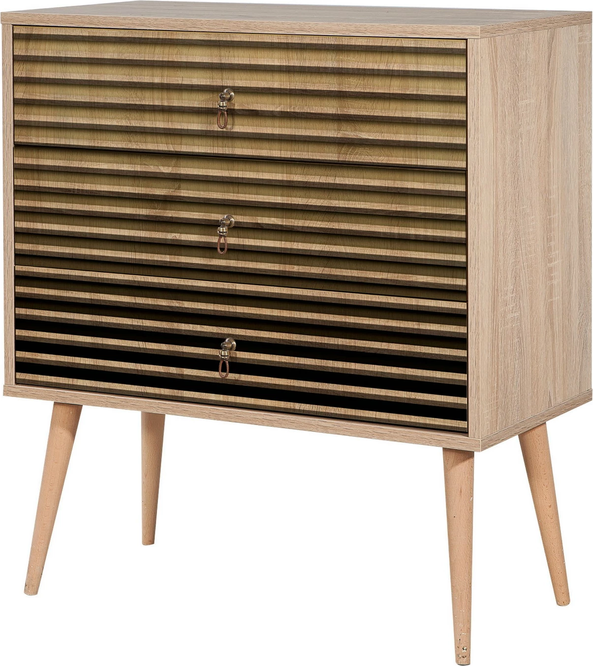 Komoda Trio - 220, Hanah Home, barva Sonoma Oak