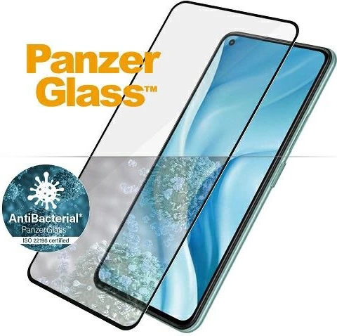 Zaščitno kaljeno steklo za Xiaomi Mi 11 Lite 5G PanzerGlass, E2E, črn rob, antibakterijsko