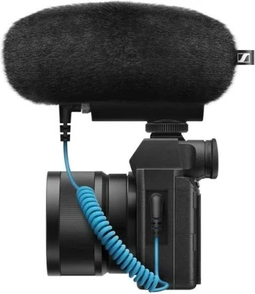 Kondenzatorski mikrofon Sennheiser MKE 400, superkardioiden, črn