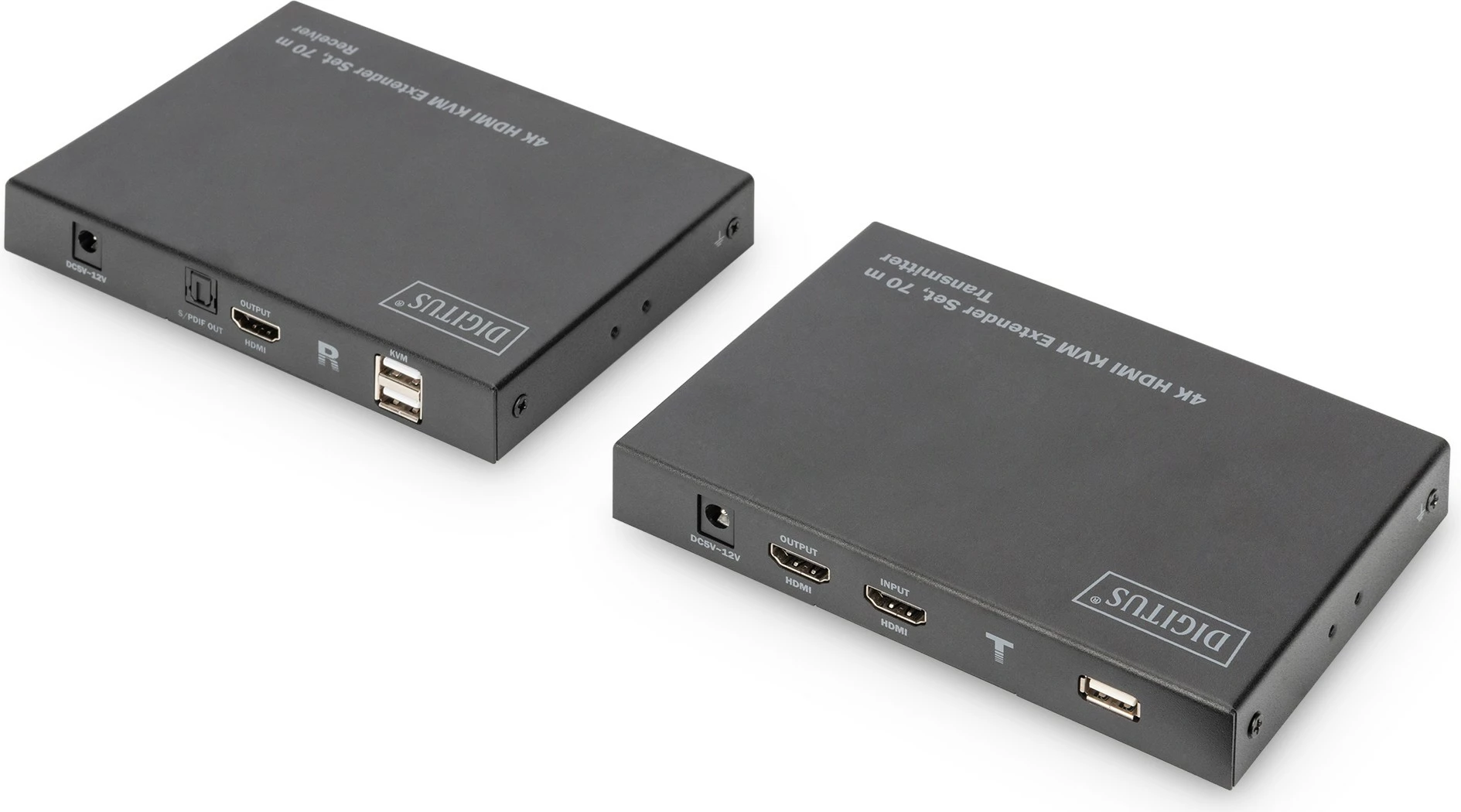 HDMI KVM podaljšek Digitus DS-55513, 4K/60Hz, 70 m, črn