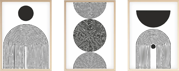 Platno za slikanje, triptih, digitalni tisk Serchie, 30x3x40 cm