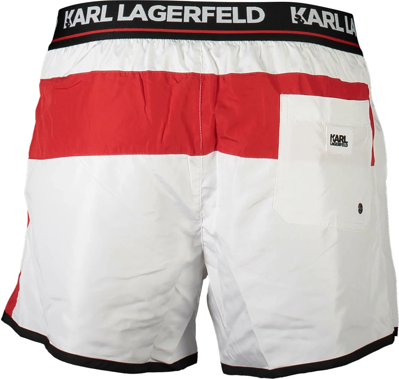 Plavalne kratke hlače KARL LAGERFELD BEACHWEAR, bele