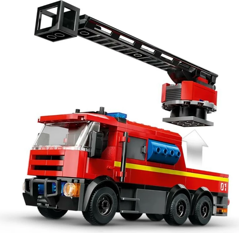 Požarna postaja z gasilskim tovornjakom LEGO City 60414, 843 delov, za otroke, plastika