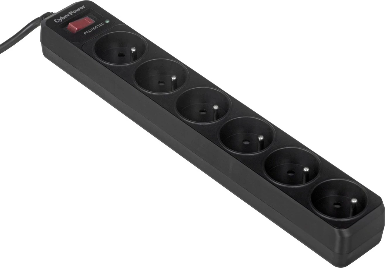 Zaščita pred prenapetostjo CyberPower, 200 - 250 V, 1,8 m, črn