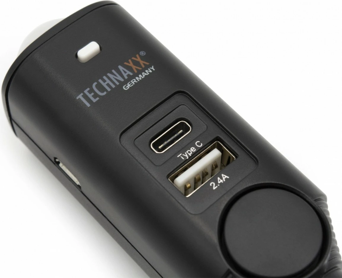 Avtomobilski alarm Technaxx TX-168, univerzalen, z daljinskim upravljalnikom, črn