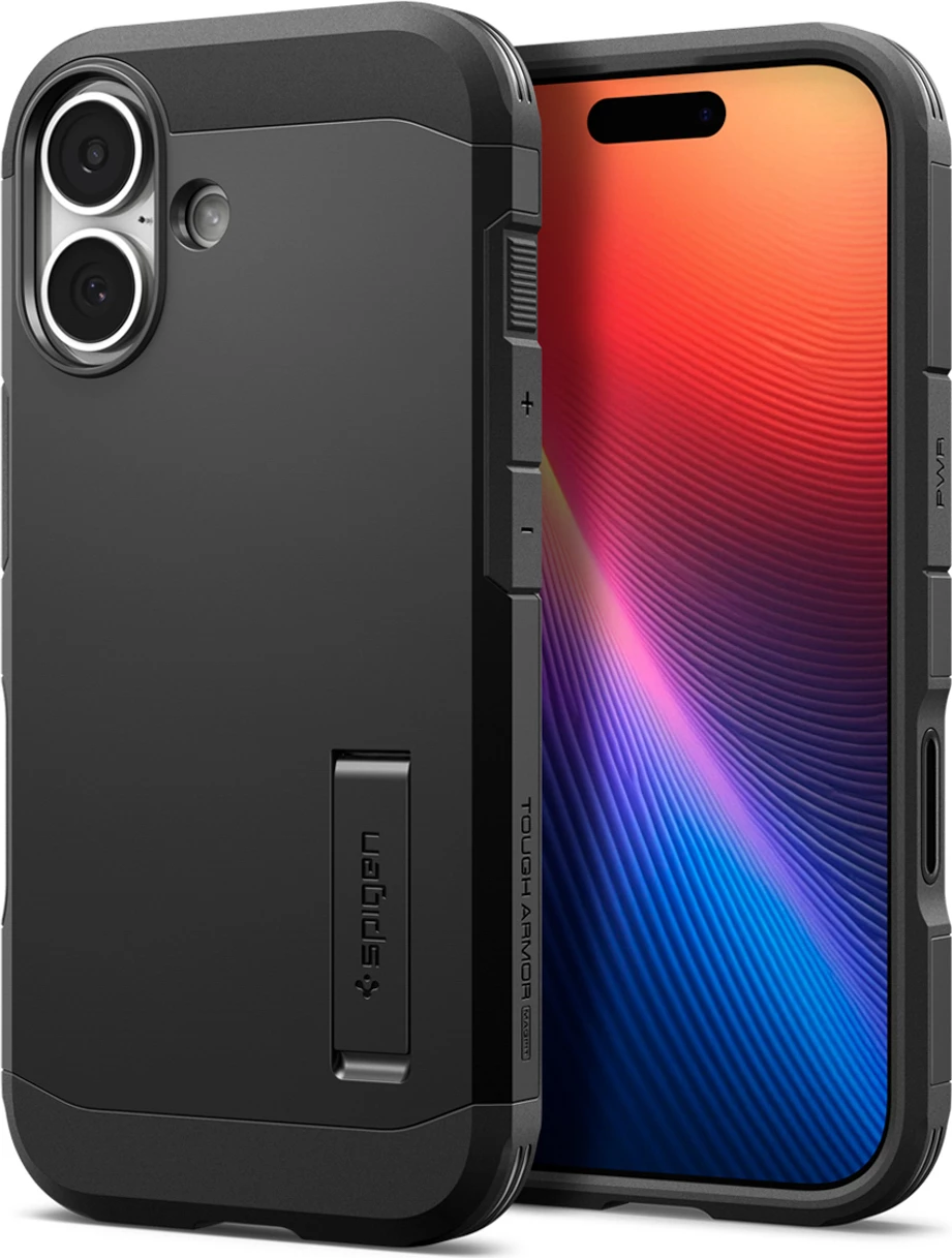 Ovitek za telefon Spigen Tough Armor "T" MagSafe za iPhone 17, črn
