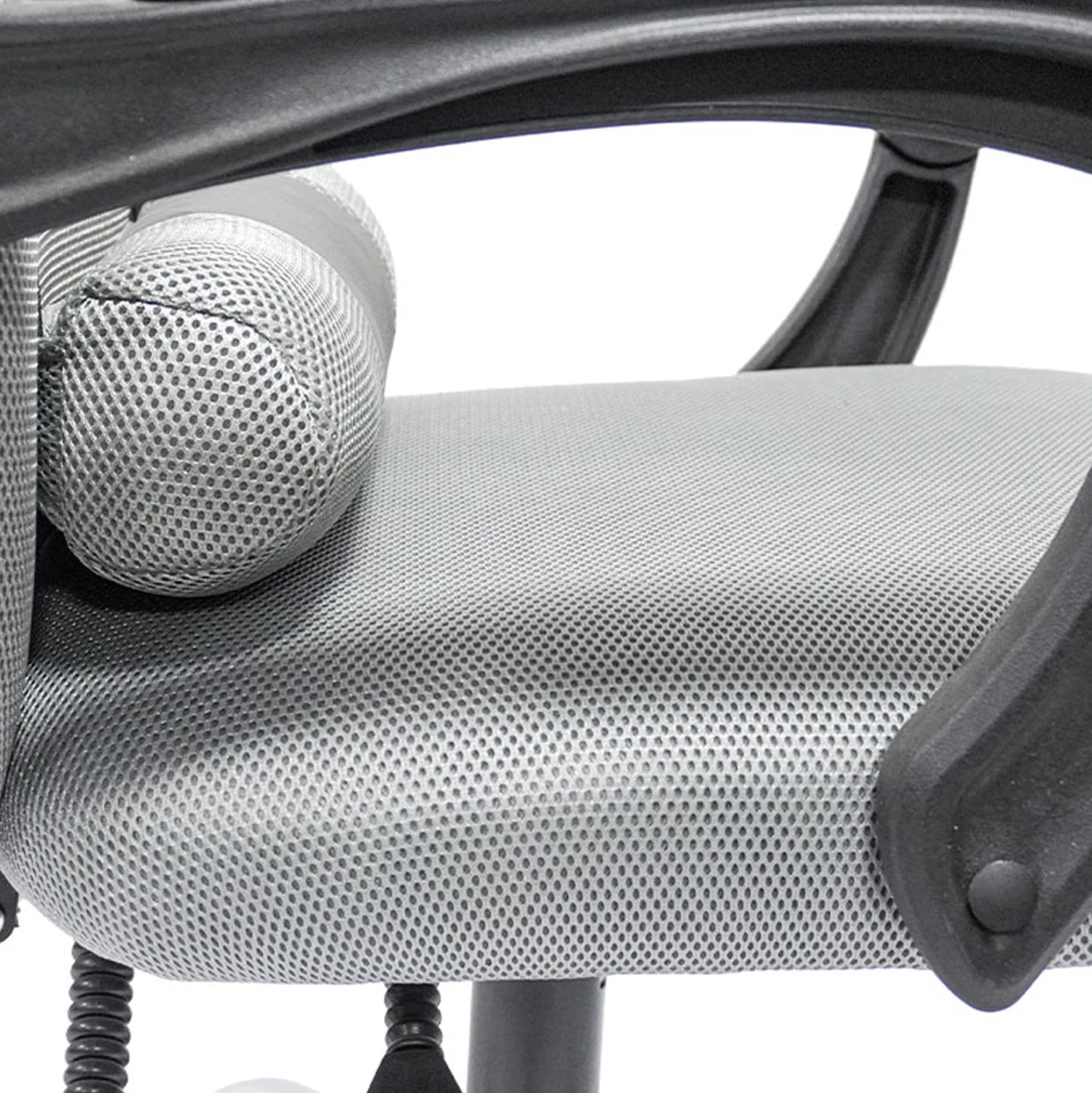 Pisaniški stol CRONER FH1196.02 sivo mrežasto-kromirano kovinsko podnožje-črn najlonski okvir 58x54x120Hcm