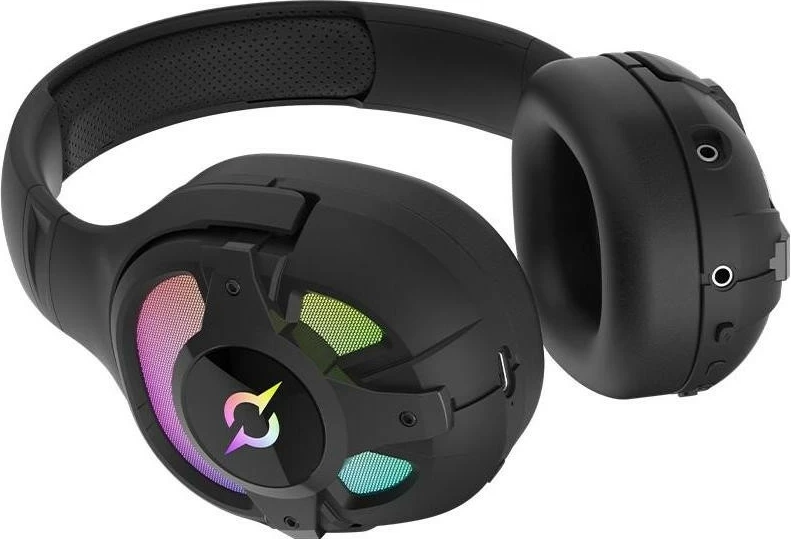 Brezžične in žične igralne slušalke AQIRYS ARA, črne