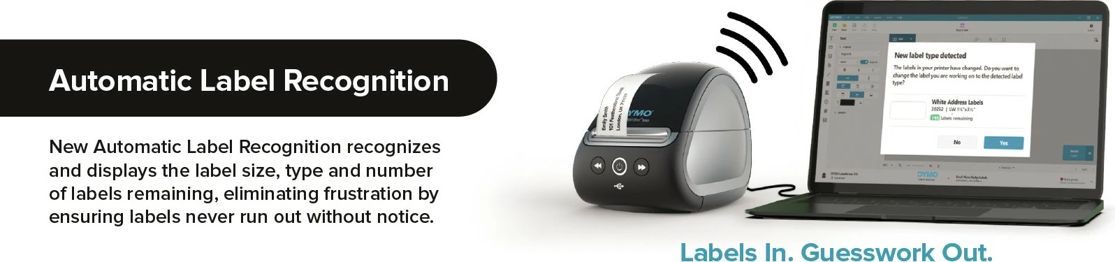 Etiketni tiskalnik Dymo LabelWriter 550 Turbo, LAN, USB, črn