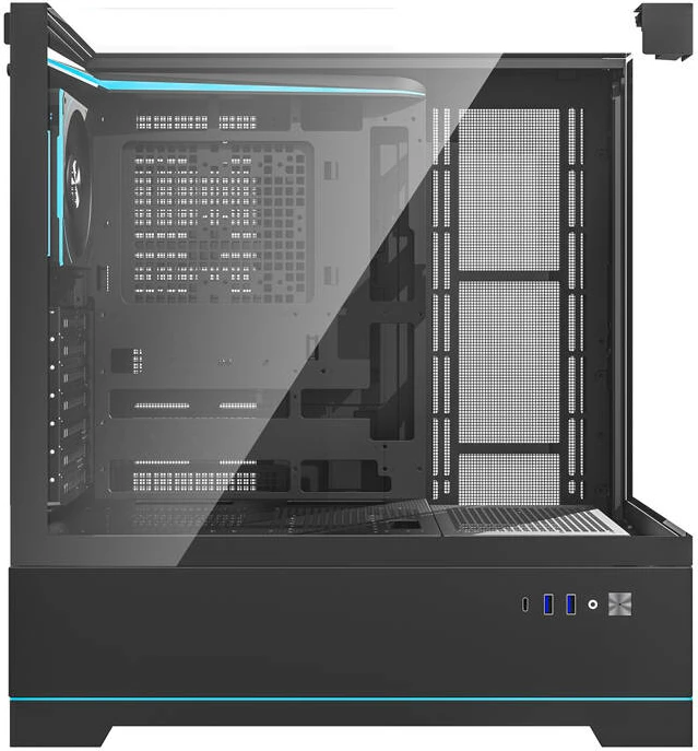 Računalniško ohišje Big Tower, ARGB, kaljeno steklo, črno, Darkflash DY450 PRO