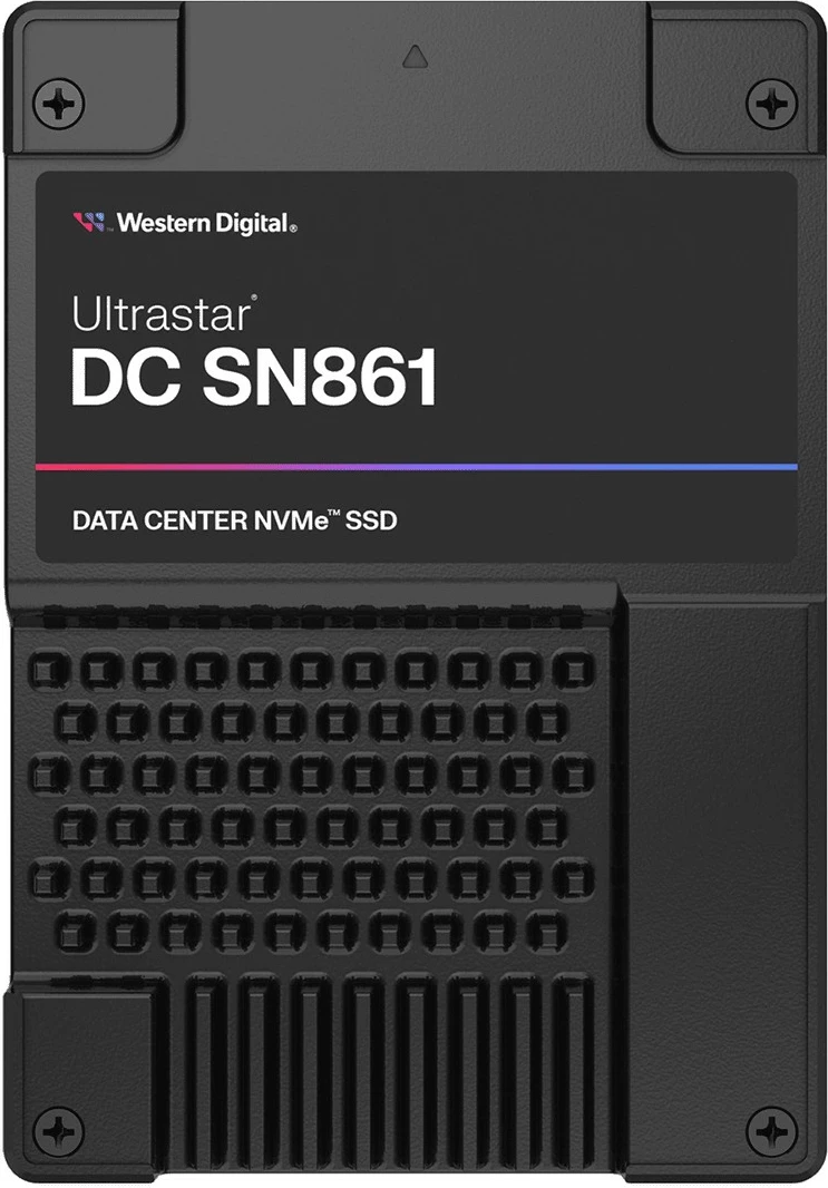 Profesionalen SSD 1,92 TB Sandisk Ultrastar DC SN861, NVMe, U.2, PCIe 5.0, črn