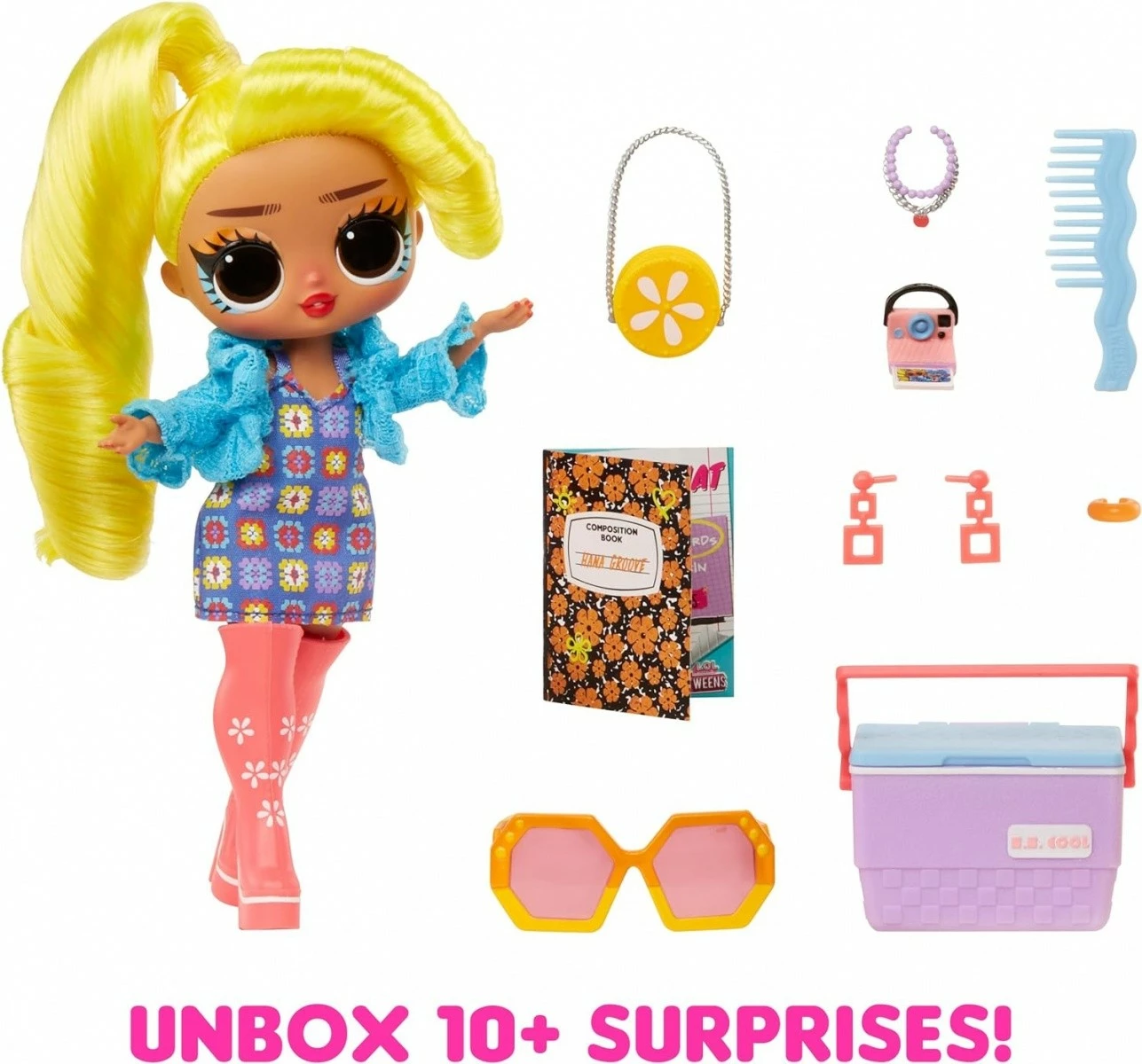 Punčka L.O.L. Surprise Tweens Hana Groove MGA, 16,5 cm, z dodatki, večbarvna